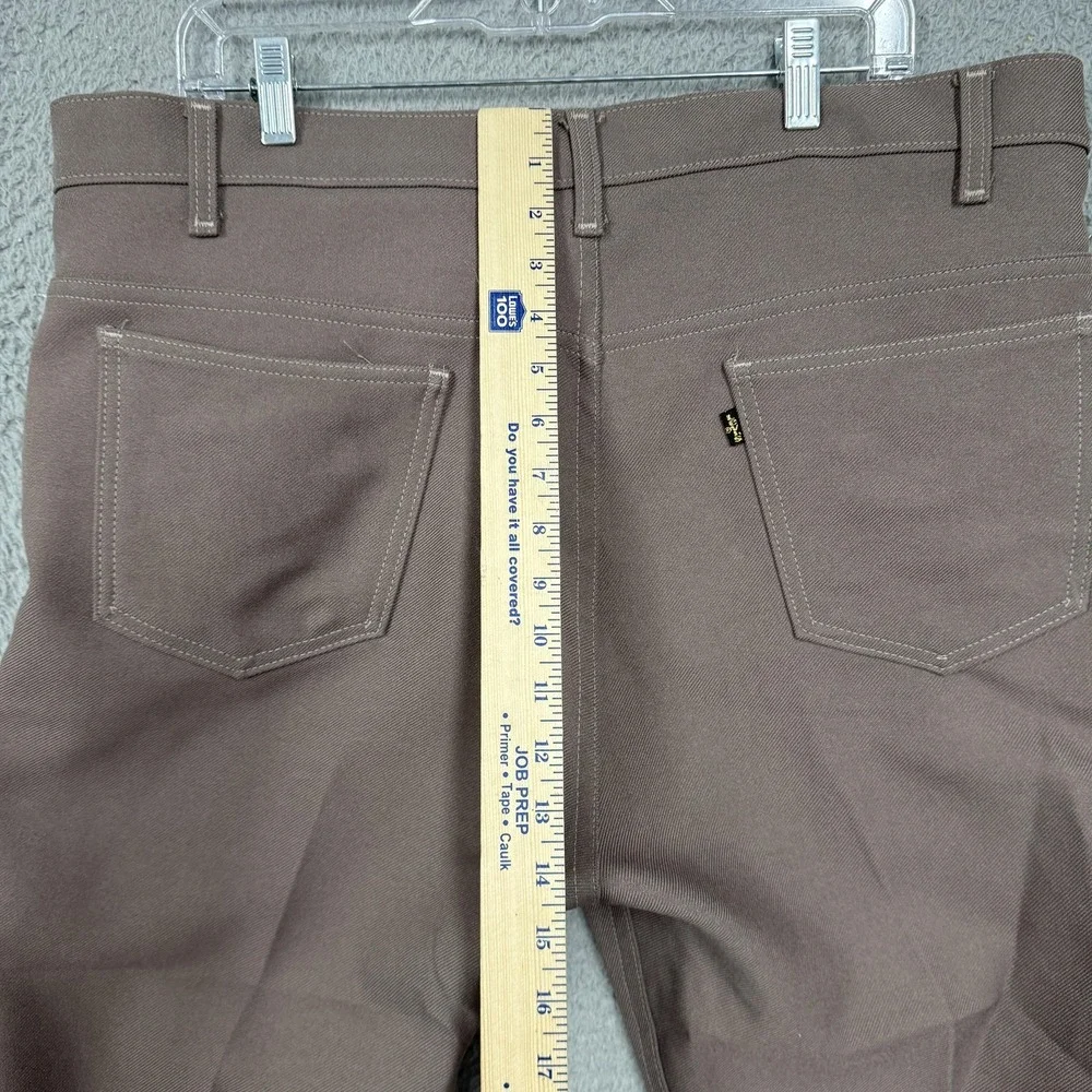 Vintage Levi's Dress‎ Pants Mens 40x30 Brown Dacron Polyester Bootcut Made USA